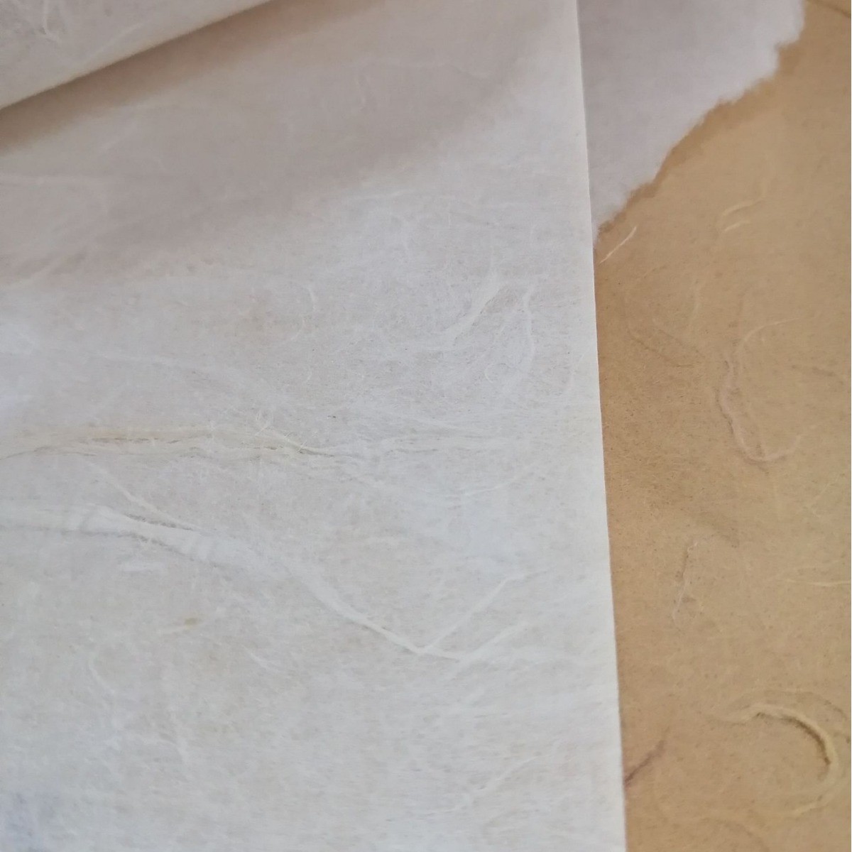 树皮棉纸纤维棉手工小白棉纸小黑棉纸银丝棉纸金宣纸云龙纸