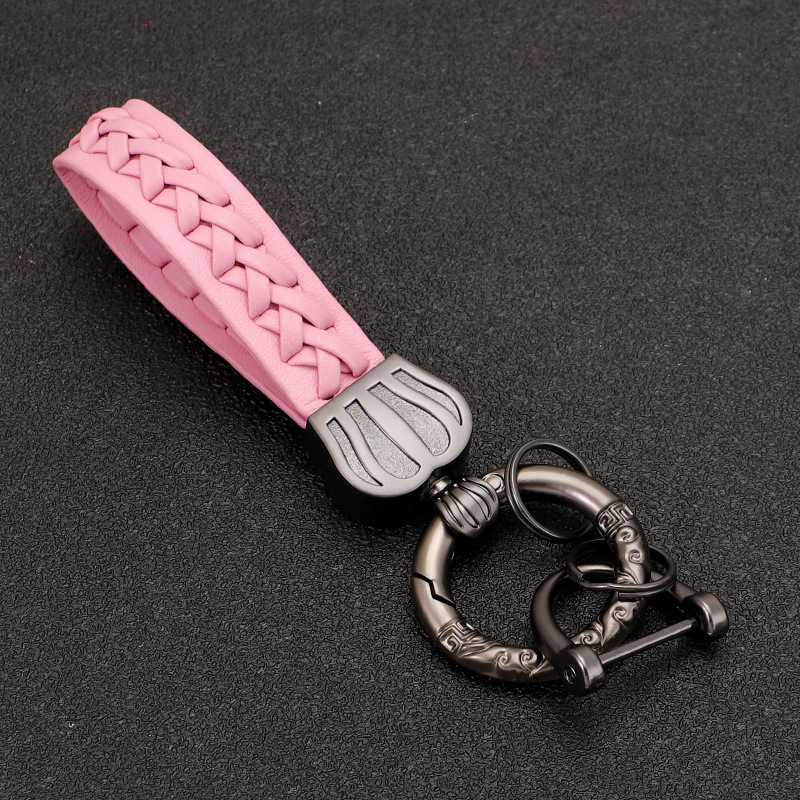 Correa de moda, cuerda de cuero, llavero de coche, colgante de alta gama, decoración simple creativa, colgante de cintura, regalo de pareja para hombres y mujeres