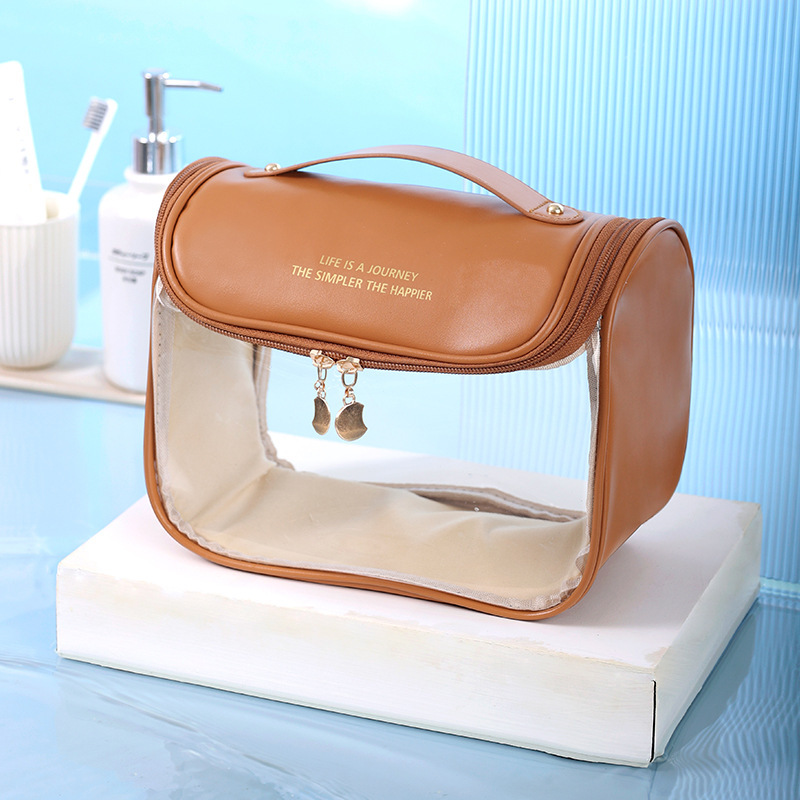 トラベルフック付きトイレタリーバッグ、ファッショナブルな大容量化粧品収納バッグ、キャンディーカラーの防水化粧ポーチ、卸売|undefined