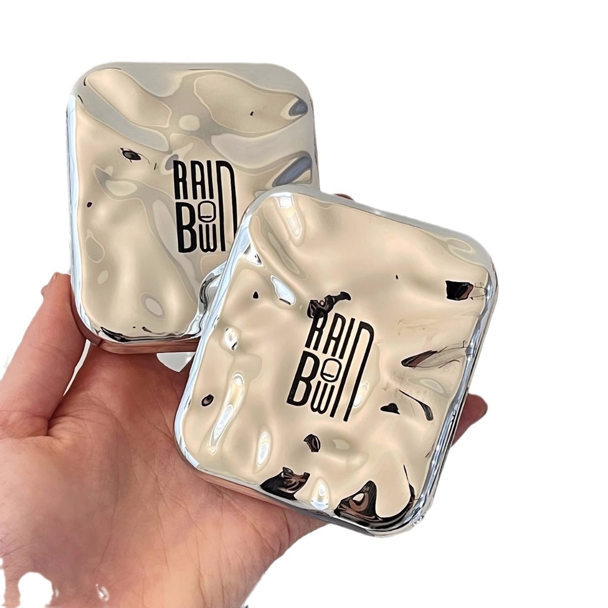 Espejo de maquillaje portátil, pequeño espejo de salida, mini espejo plegable de escritorio de vestuario doméstico