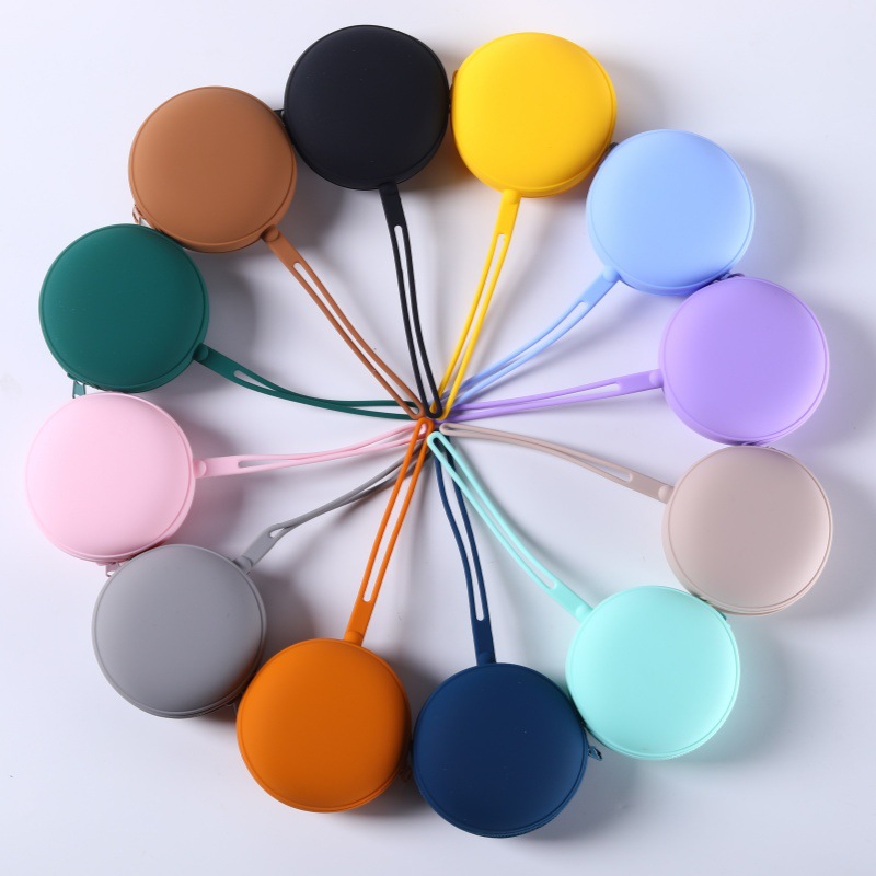 跨境硅胶牙胶收纳包耳机数据线收纳盒零钱包婴儿硅胶奶嘴袋奶嘴包