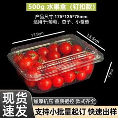 500g一次性水果盒透明草莓盒摆摊专用打包盒子果切盒带盖塑料盒子