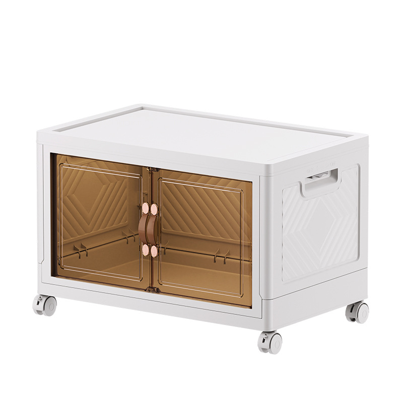 Plegable armario hogar instalación-libre multi-capa transparente armario organización caja ropa edredón snack almacenamiento gabinete