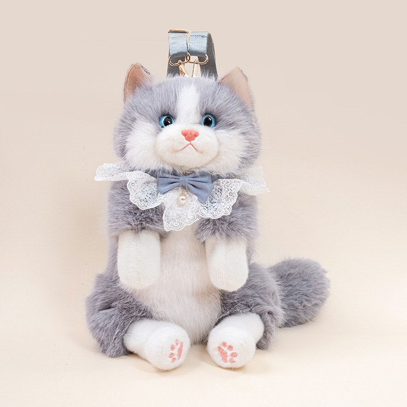 Simulated Kitten Doll Bag Kitten Doll Plush Toy Rag Doll Backpack Children Girls Gift