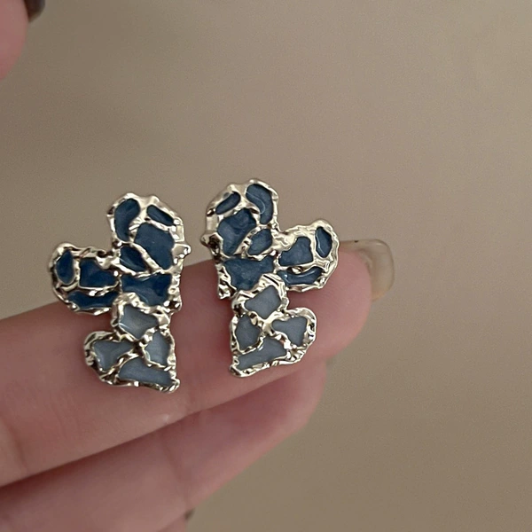 Серебристый, синий (сердце)