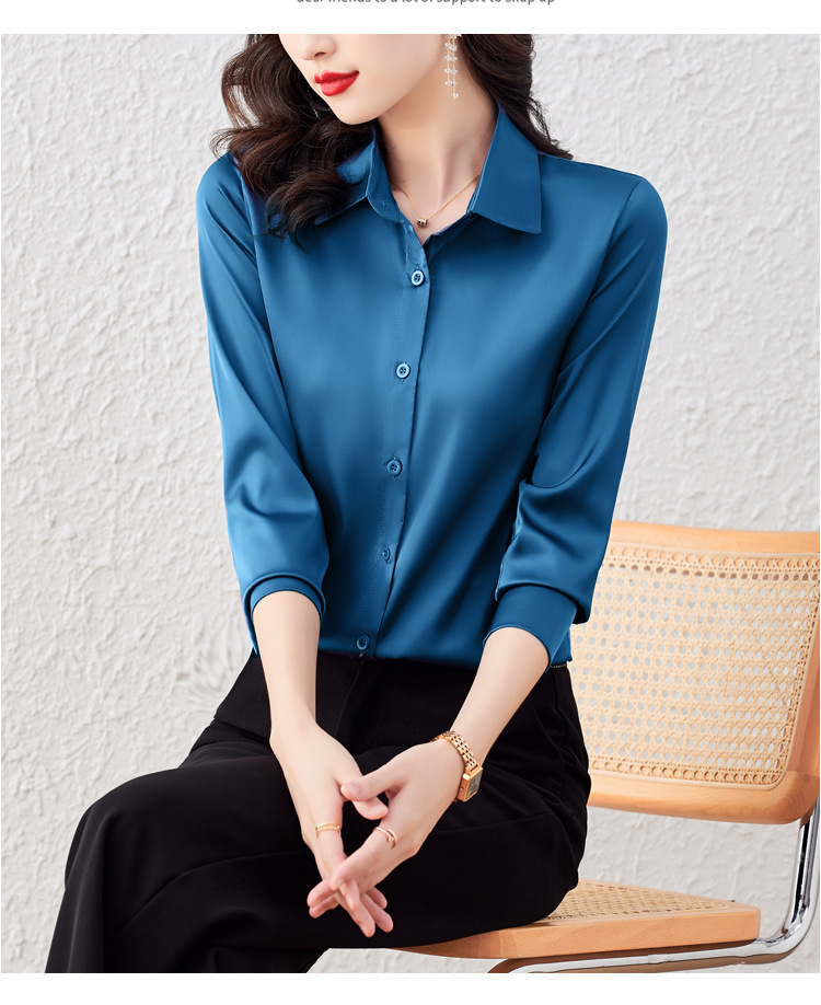 E9646 1520K ÁO SƠ MI NỮ XIAENHA MÙA XUÂN THU ĐÔNG THỜI TRANG NỮ LỤA TƠ TẰM G04 SẢN PHẨM MỚI