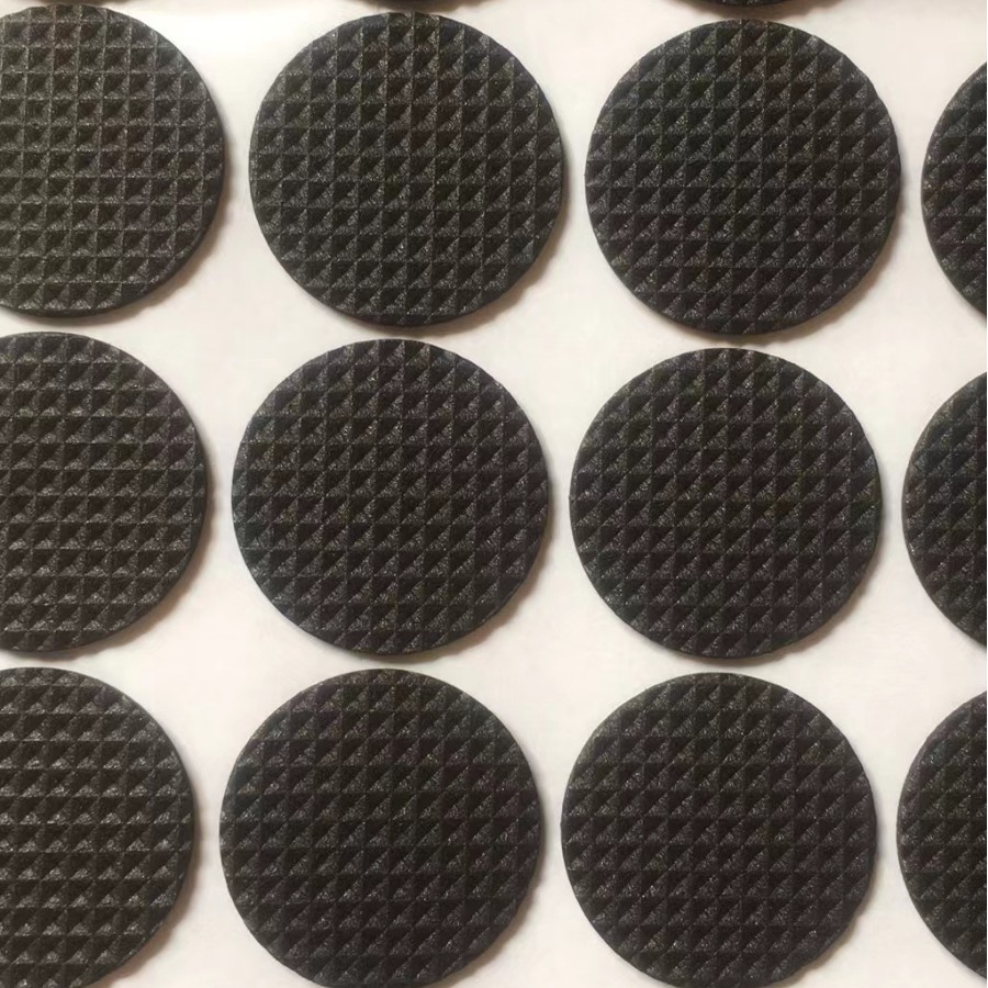 网格防滑硅胶胶垫模切防水硅胶垫片背胶自粘3M硅胶脚垫批发