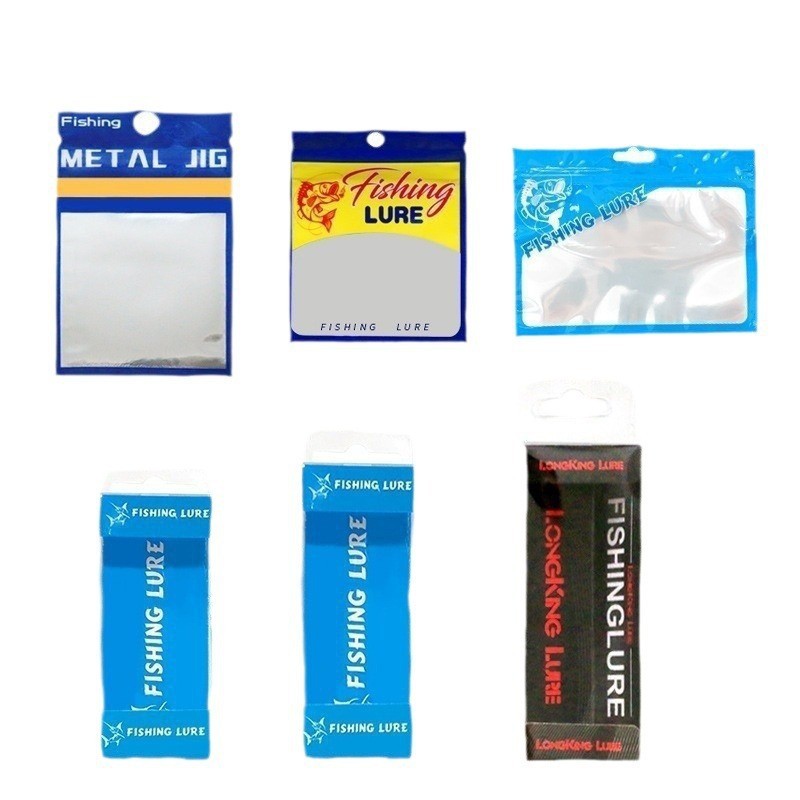Aparejos de pesca, cebo, cebo suave, lentejuelas, accesorios de pescado de plástico, bolsas de embalaje, bolsas de PVC, bolsas de PVC, cajas de PT, tarjetas de papel