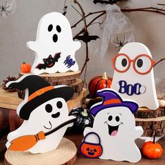 アマゾンの爆発的なかわいいハロウィーン幽霊の装飾品はテーブルに使われ、階層トレイ、暖炉棚