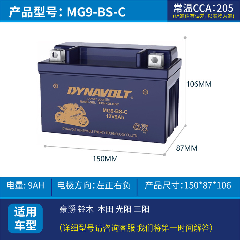 Batería de motocicleta de león para brisa de primavera Benelli Harley BMW 125 pedal hawk Kawasaki 12V batería