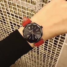 香港aba蒂米妮新款潮流時尚星空水鑽黑殼皮帶女手表璀璨休閑腕表