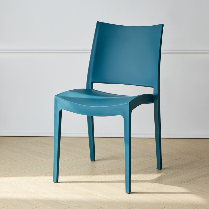 Taburetes de plástico silla de comedor silla de respaldo mesa de comedor silla de comedor confortable espesar silla de moldeo integral para el hogar espesar