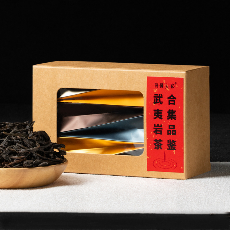 Selection of Six Types of Good Tea: Wuyi Rock Tea Assortment with Different Flavors, One Box Contains 6 Bags Totaling 51 Grams