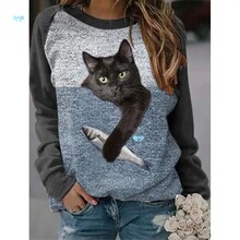 Women Long Sleeve T-Shirt O Neck T-Shirt Cute Kawaii����T��
