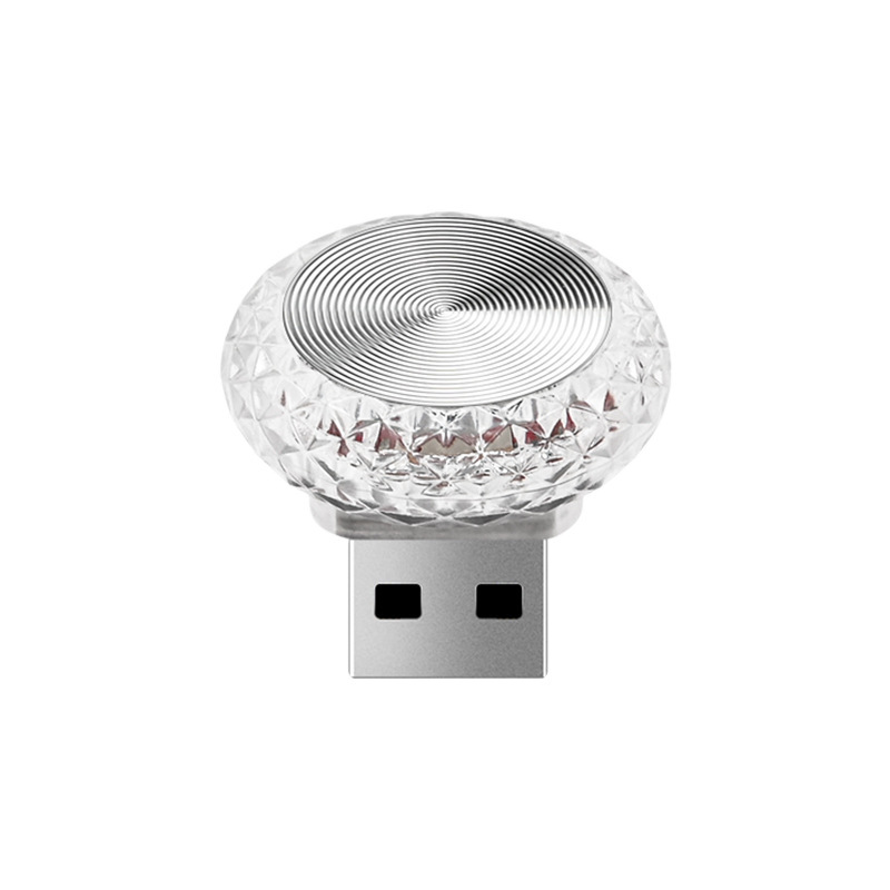Nuevo ángel ojo disco automóvil USB romántica luz de atmósfera LED automóvil USB decoración luz de atmósfera