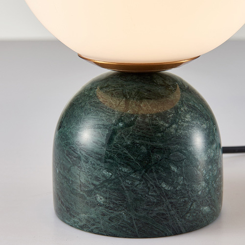 Nordic creative fashionable marble living room lamp modern simple personalized bedroom night light study room glass lamp