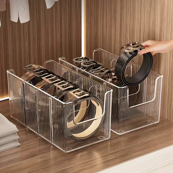 Belt Storage Rack, Belt, Tie, Scarf, Belt Storage Box, Household Acrylic Compartment Display Box