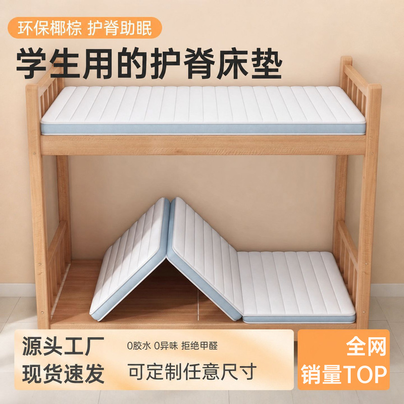 Student Dormitory Mattress for Rent, Foldable Coconut Palm Latex Tatami Mat for College Students Student Dormitory Mattress for Rent, Foldable Coconut Palm Latex Tatami Mat for College Students