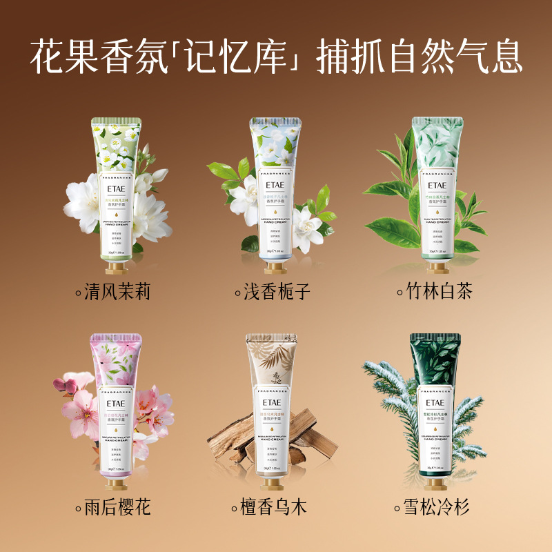 Conjunto pequeño de crema de manos de fragancia de vaselina, crema de manos hidratante, anti-agrietamiento, caja de regalo de guantes para manos. image 3