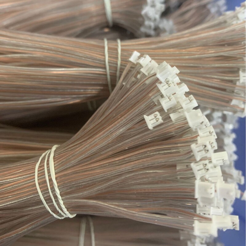 Ph2.0 Terminal Cable 1.25/1.5 Transparent Double Parallel Light Cable Led Light Source Harness Connection Cable Gold and Silver Wire Customization