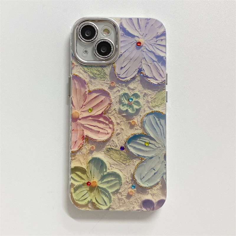 100g Weight iPhone Applicable Brands Phone Cases Classification PC Material Flower Pattern Vintage Style Style PC Flower Vintage Style Phone Cases Phone Accessories 10