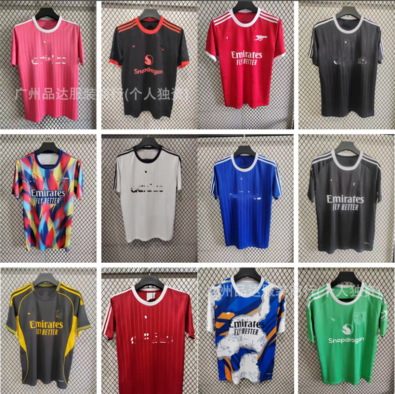 2526 Barcelona Manchester United Real Madrid Arsenal Juventus Bayern Boca Lyon Training Uniform Special Edition Football Short Sleeves