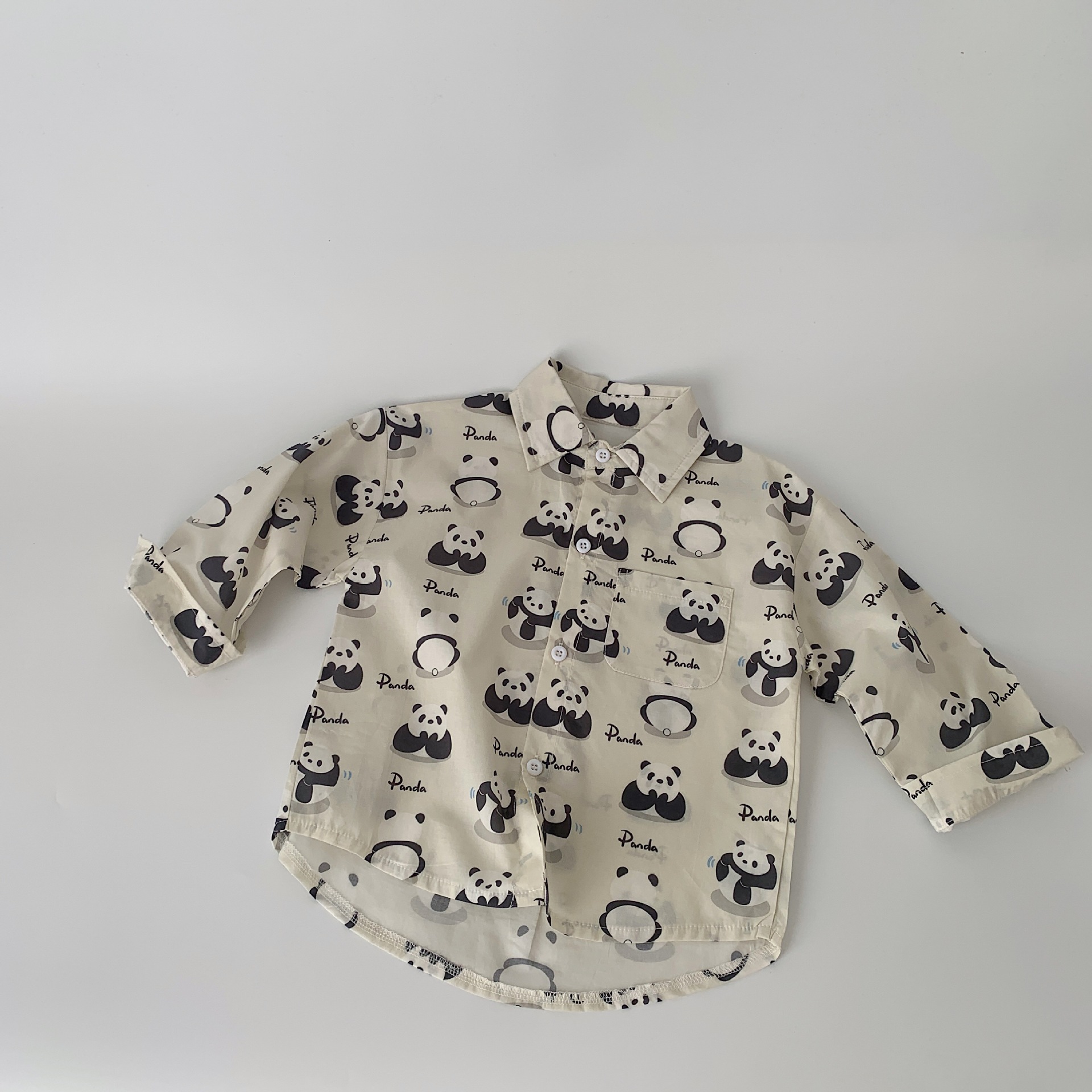 Camisa para niños Maibao Primavera 2025 Nuevos productos Cárdigan de oso Niños y niñas Camisa estampada de dibujos animados Chaqueta casual