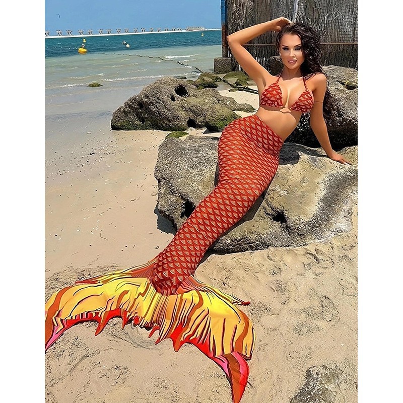 2026 New Mermaid Tail Flippers Swimsuit for Women, Adult Sexy Slimming Fashionable Beach Bikini Swimwear