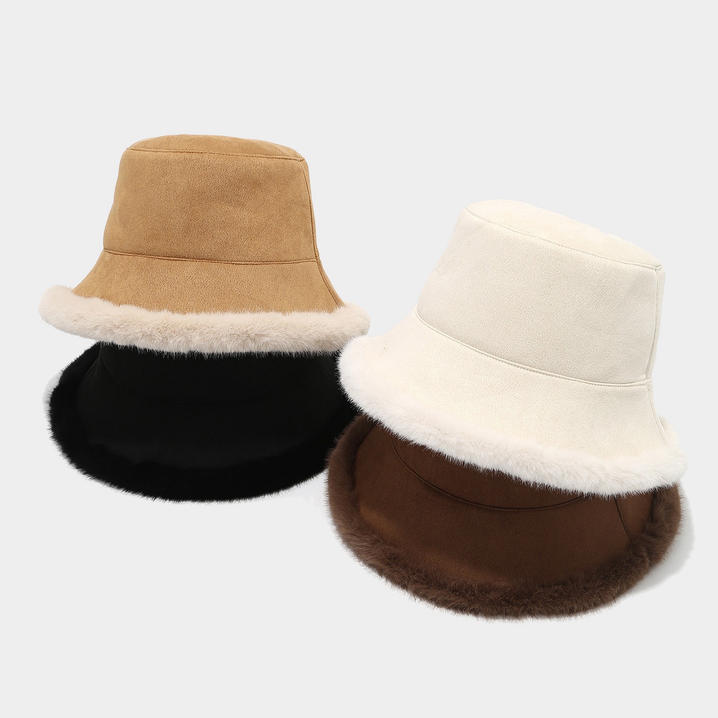Otoño y invierno doble cara gorra de bañera gruesa gorra de peluche caliente pescador gorra de peluche caliente mujer red red versátil fría ocio gorra de peluche caliente