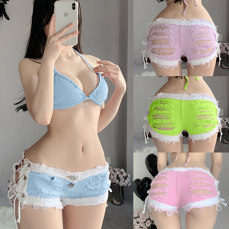 New Autumn Sexy Women's Jeans Denim Shorts Hot Pants Low Waist Sexy Ripped Shorts Women's Jeans