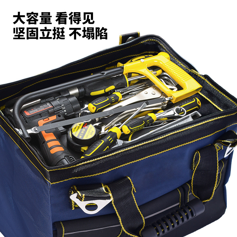 휴대용 도구 키트 전기 다기능 내마모성 캔버스 가방 유지 보수 및 설치 크로스 바디 가방 자동차 두꺼운 옥스포드 천 가방