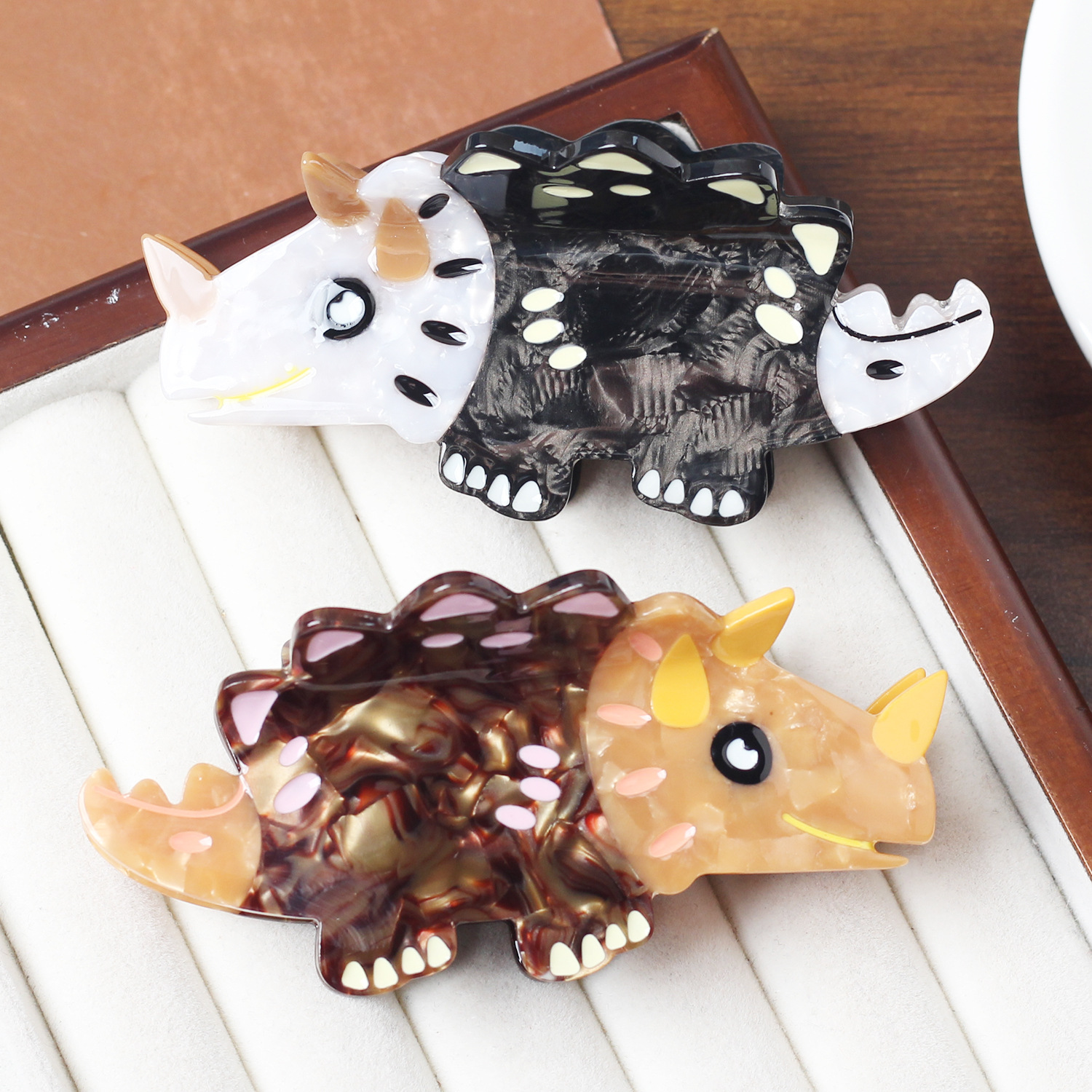 Nuevo dinosaurio acético clip de cabello de alta calidad tiburón clips adorable clip de agarre de animales simple clip de cabello de niña adornamiento para el cabello
