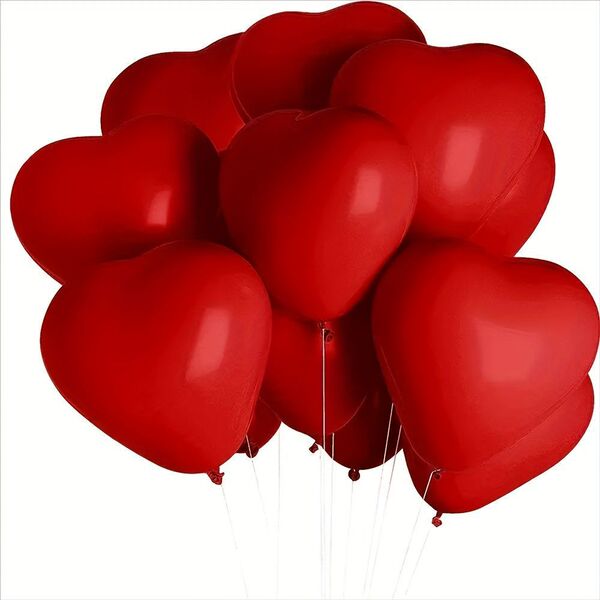 Double-layer festive explosion-proof balloon heart shaped