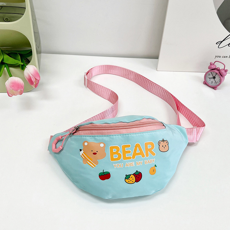 Bolso de los niños de estilo coreano de dibujos animados de los niños pequeño bolso de la cintura de los niños y niñas bolso de hombro de la moda princesa decorativa crossbody monedero