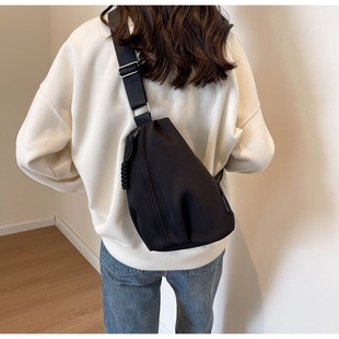 Casual Women's Bag Crossbody Small Chest Bag Tassel Wheat Ear Small Shoulder Bag Outdoor Small Bag Black White