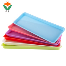 亚马逊热销长方形红色花盆托盘底座阳台工程种菜盆接水盘塑料盆栽