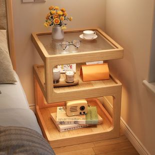 Multi-Layer Narrow Creative Mobile Tea Cabinet Bedside Tea Table Small Table Modern Simple Bedside Table Small Tea Table Home Storage