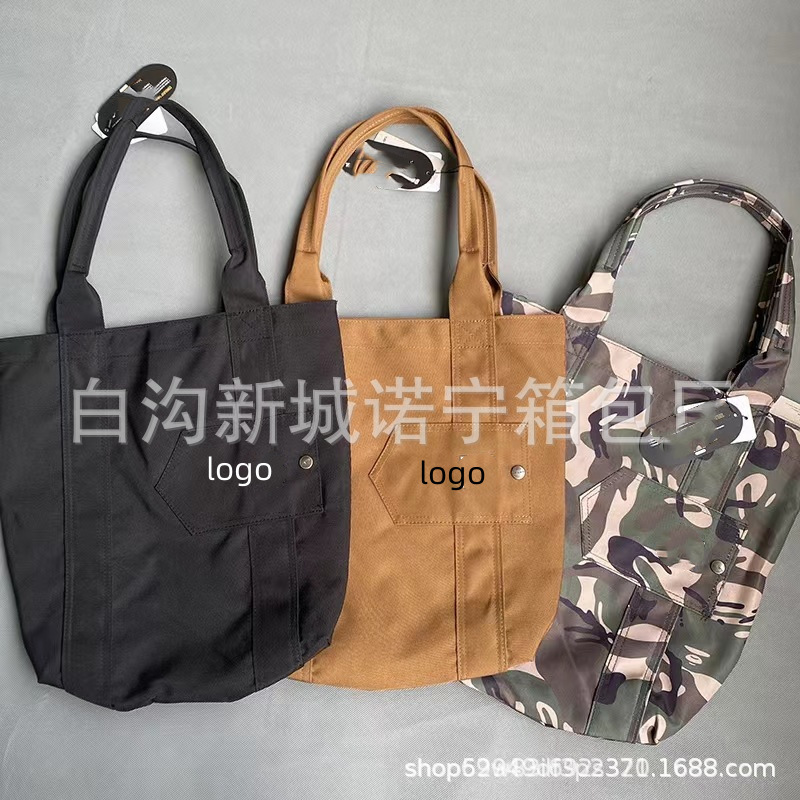 Carhart carhartt Shoulder Bag Canvas Bag New Fashionable Men's and Women's Large Capacity Tote Bag College Students' School Bag Carhart carhartt Shoulder Bag Canvas Bag New Fashionable Men's and Women's Large Capacity Tote Bag College Students' School Bag