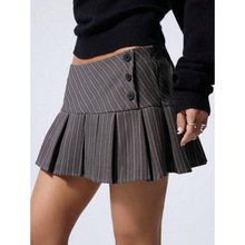 G 73615 Adjustable Pleated Mini Skirt �ɵ��ڰ��� A ��ȹ