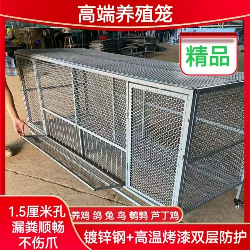Клетка для кур, голубей и кроликов с зашифрованными круглыми отверстиями для защиты от хорьков и мышей, краска, устойчивая к ржавчине, утолщенная клетка для кур для домашнего птицеводства.