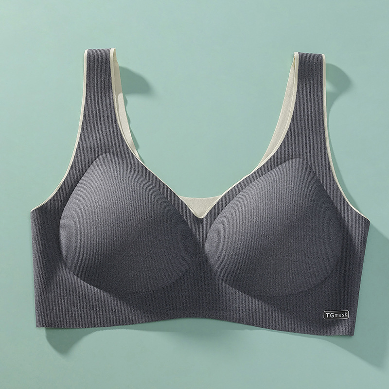 라텍스 여성용 브라, 와이어 없음, 작은 가슴을 위한 푸쉬업, 통기성 좋은 끈나시 브라, 땀 흡수 및 통기성