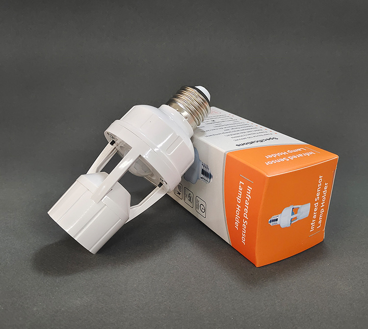Lámpara inteligente de control remoto e27 conector de conector de tornillo inducción del cuerpo humano interruptor de control inalámbrico base de luz inducción radar image 10
