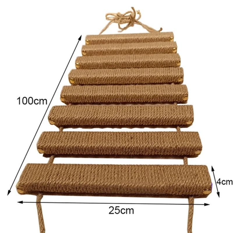 Wall-mounted Cat Climbing Frame, Sisal Hammock & Stairs, Modular Multi-Level Playset