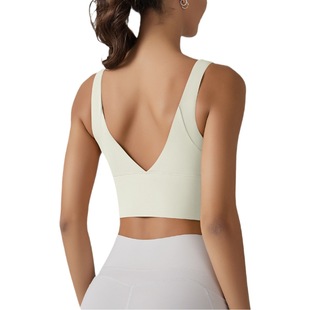 New nude yoga clothes vest Pilates sports integrated Cup underwear summer sexy beauty back fitness yoga bra