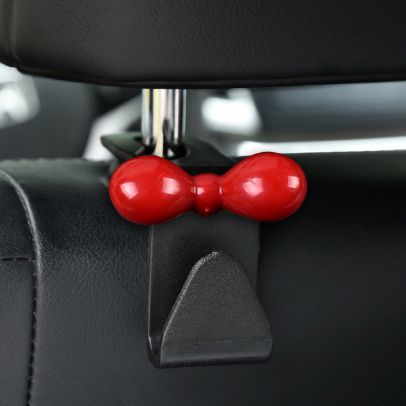 Dopamina bowknot respaldo de la silla del coche gancho trasero almacenamiento en el coche rosa coche cosas buenas regalo nuevo coche mujer