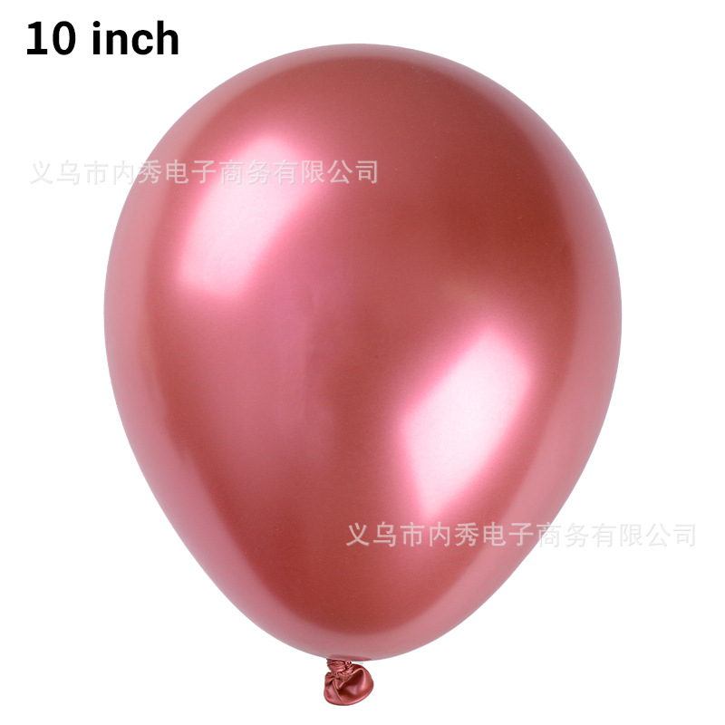 10-pulgadas 1,8G Bola de látex metálico ceremonia de boda fiesta boda decoración publicidad Internet celebridad globo de cromo cumpleaños
