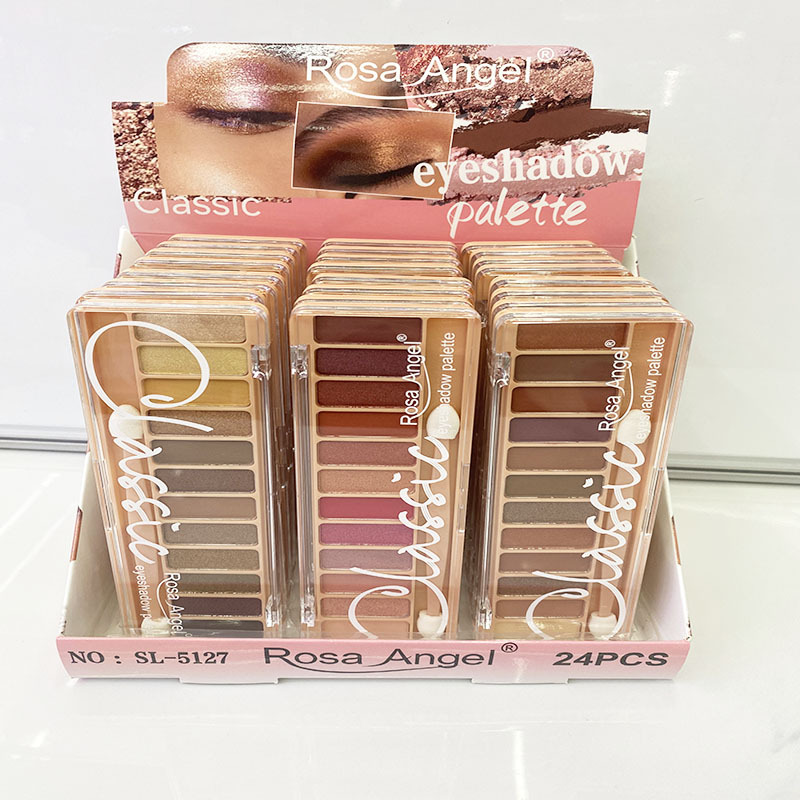 RosaAngel nuevos productos de comercio exterior transfronterizo 12 colores perlados matte color grande sombra de ojos plato maquillaje al por mayor