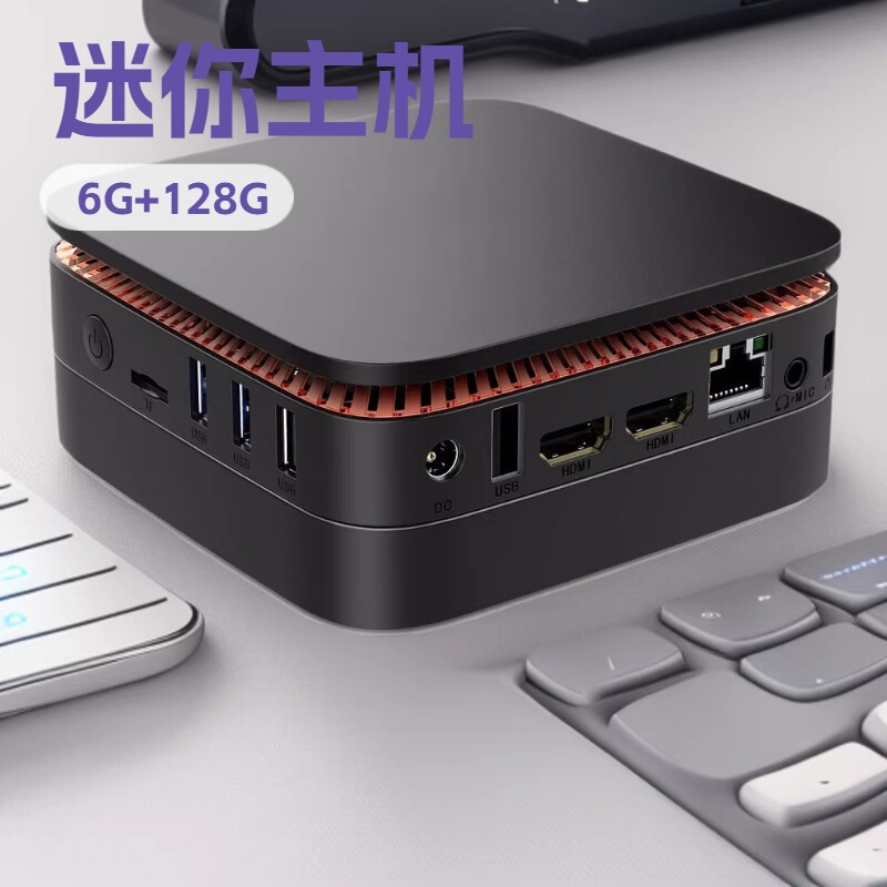 New Model Ak1 Mini Pc Host Celeron J3455 6Gb+128Gb Win10 Dual-Band Wifi HDMI Factory