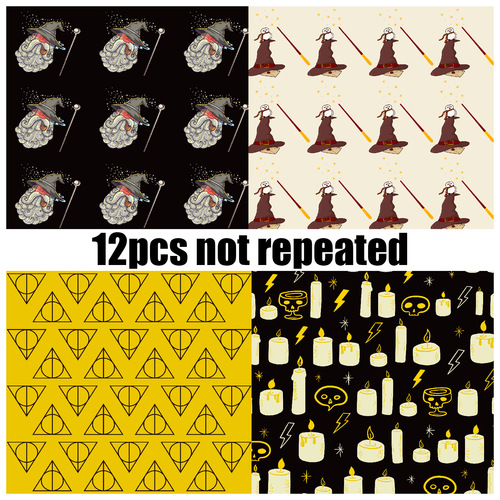 12 sheets/pack magic wand HP notebook scrapbooking paper, cross-border 6-inch album background paper for photo albums, AliExpress