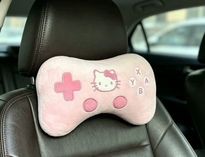 Car Headrest Kt Game Console Handle Cute Car Neck Pillow Car Pillow In-Car Neck Support Pillow Wholesale (Headrest) - pink-kt-handle-one-headrest